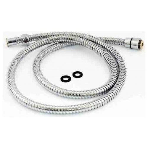 Gümüş Renk 1. Kalite Paslanmaz Spiral Banyo Duş Hortumu 150 Cm