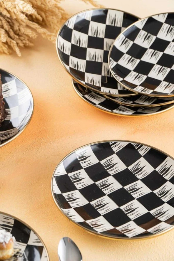 Acar Qualita King 7 Parça Emaye Pasta Servis Seti XAP-05762 - 3