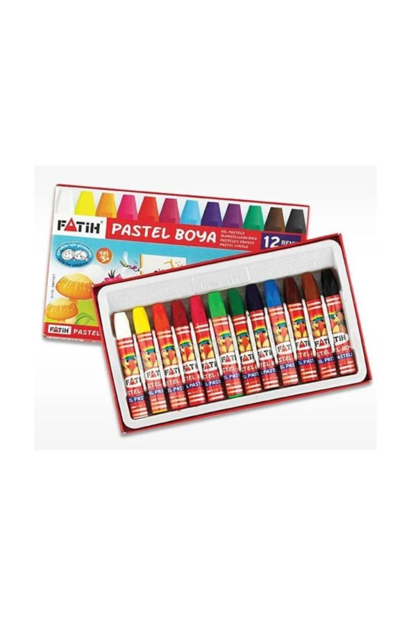 Fatih Pastel Boya 12 Renk King Size Yeni