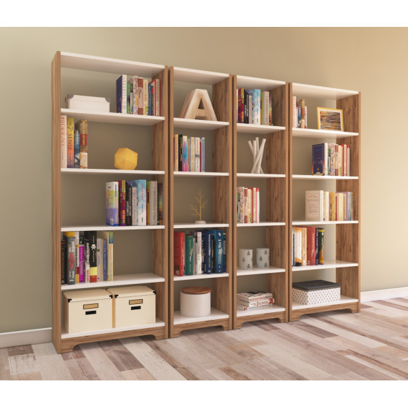 Nur Mobilya 4'lü Kitaplık Seti Bazalı Model - 2