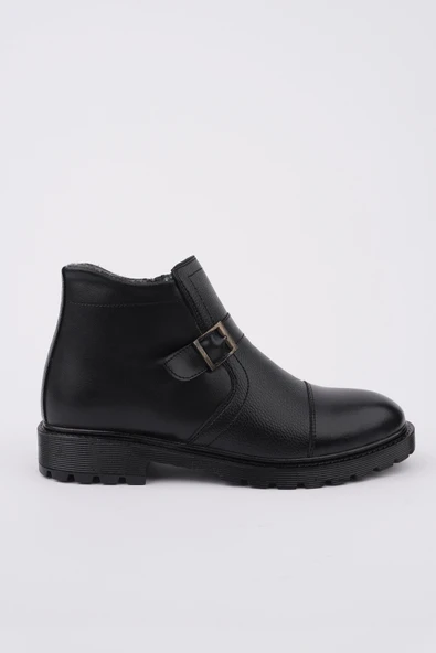 Muggo M1001 Su&soğuk Geçirmez Kürklü Garantili Unisex Kışlık Fermuarlı Bot Kauçuk Taban Sağlam - 6