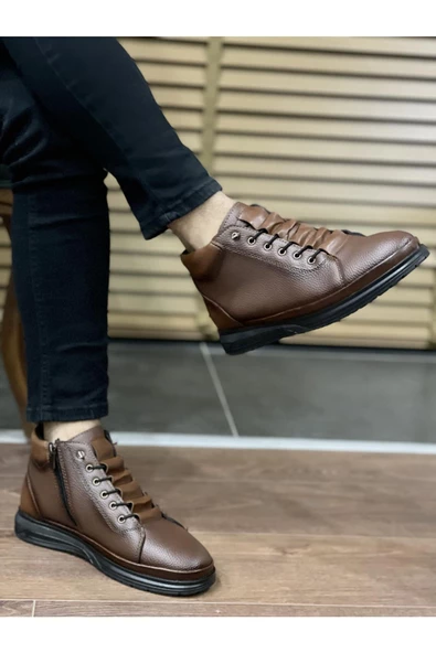 Muggo  M226 Garantili Erkek Kışlık Bağcıklı Fermuarlı Bot - 5