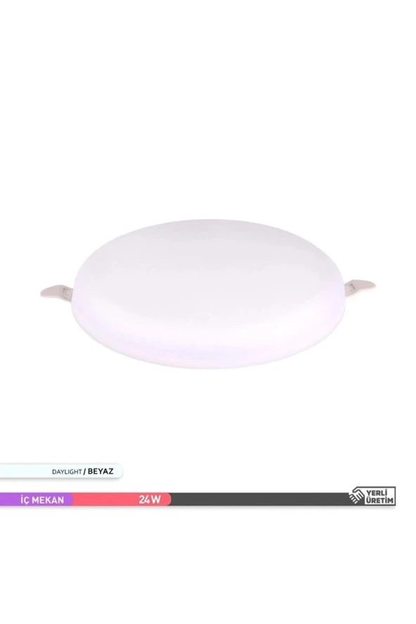 Ack - 6500K Beyaz Sıva Üstü Çerçevesiz Yuvarlak Led Panel AP11-02430 - 2