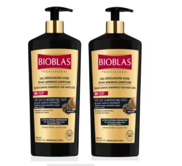 Bioblas Siyah-kara Sarımsak Şampuanı 1000 ml 2 Adet