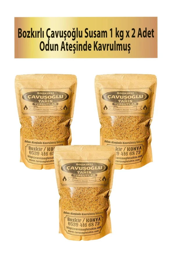 Odun Ateşinde Kavrulmuş Susam 1 Kg x 3 Adet