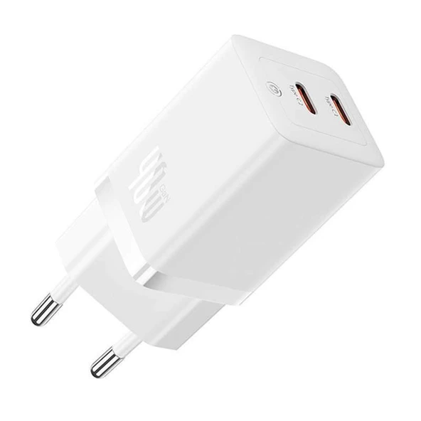 Baseus Süper Hızlı GAN 5 Pro Teknolojili 2x Type Girişli 40W Şarj Adaptörü, Akım ve Isı Korumalı Şarj Başlığı - 7