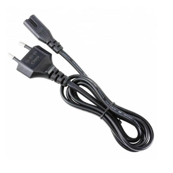 Teyp Fişi - Notebook Adaptör Işıldak Power Güç Kablosu 2 Pin ürün görseli 1