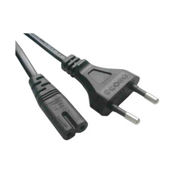 Teyp Fişi - Notebook Adaptör Işıldak Power Güç Kablosu 2 Pin - Resim 3