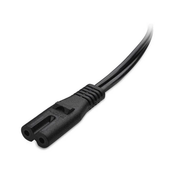 Teyp Fişi - Notebook Adaptör Işıldak Power Güç Kablosu 2 Pin - Resim 4