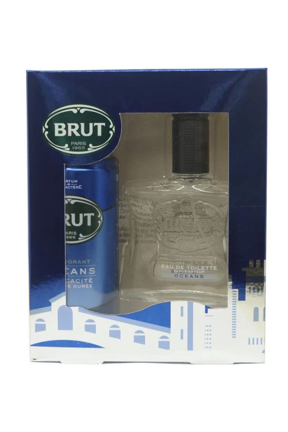 Brut Erkek Parfüm Set Ocean Edt 100ml + Deodorant 200ml - 3