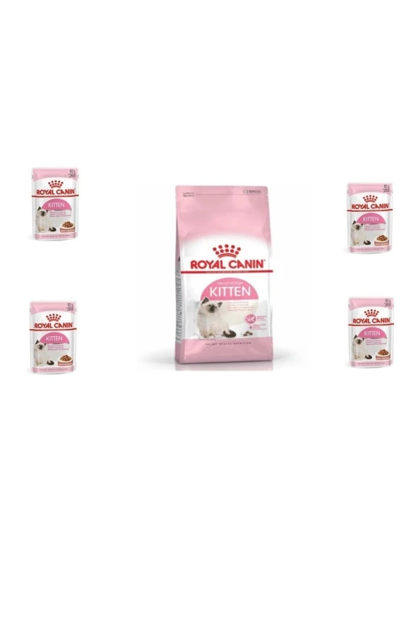 Royal Canin Kitten 4kg + 4 Adet Kitten Gravy Yaş Mama