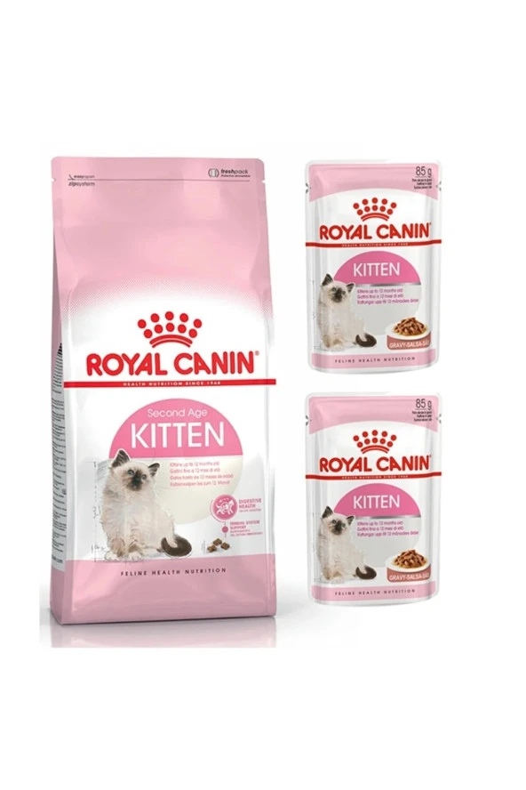 Royal Canin Kitten 4kg + 2 Adet Kitten Gravy Yaş Mama