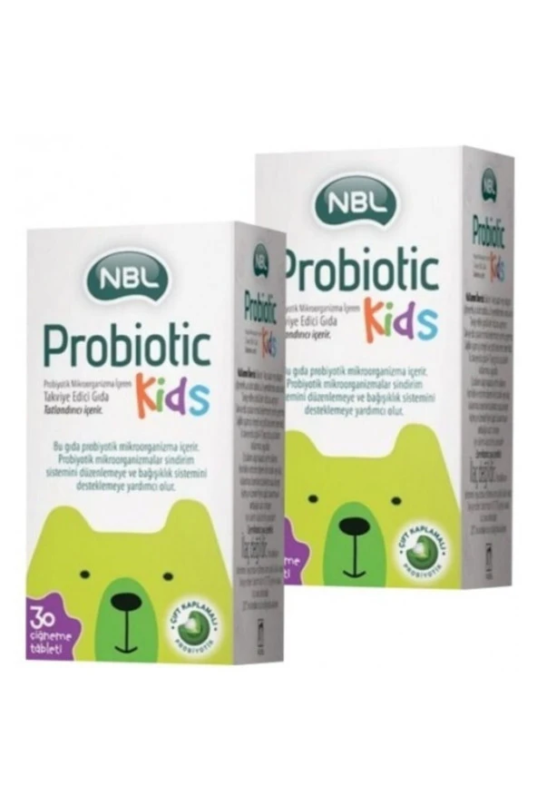 NBL Probiotic Kids 30 Çiğneme Tableti 2 Adet