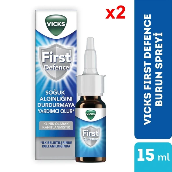 Vicks First Defence 15 ml 2'li Burun Spreyi