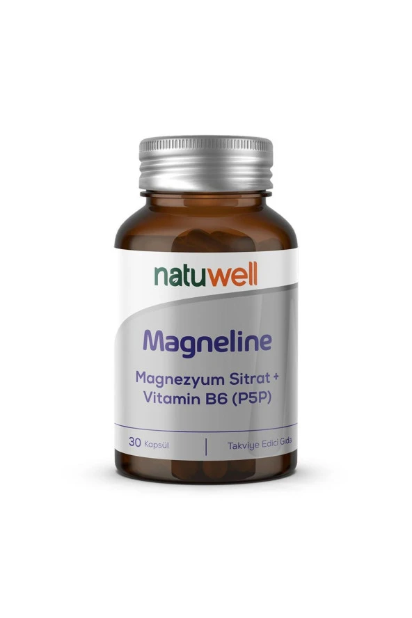 NATUWELL Magneline Magnezyum Sitrat + P5P 30 Kapsül