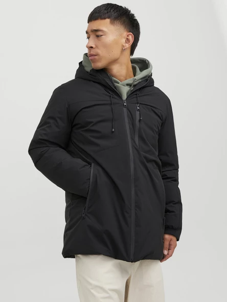 JACK JONES Erkek Uzun Mont Kapüşonlu Parka 12243225