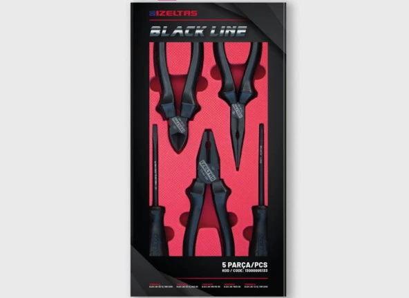 İzeltaş Black Line 5 Parça Set