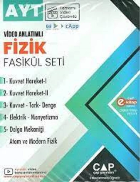 AYT Fizik Seti Tamamı Video Çözümlü Çap Yayınları