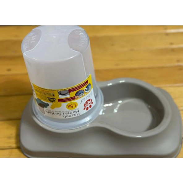 1,5 litre kedi  köpek mama ve su kabı - 5