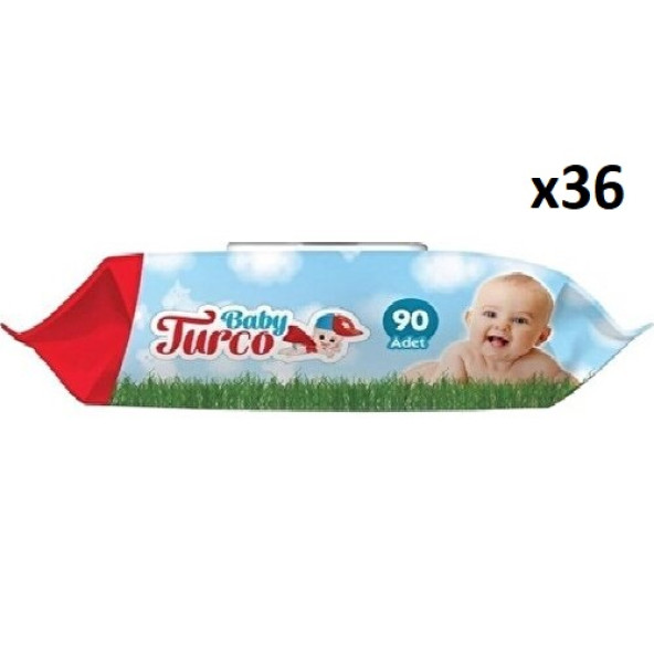 Baby Turco Klasik 90 Yaprak 36'lı Paket Islak Havlu Mendil