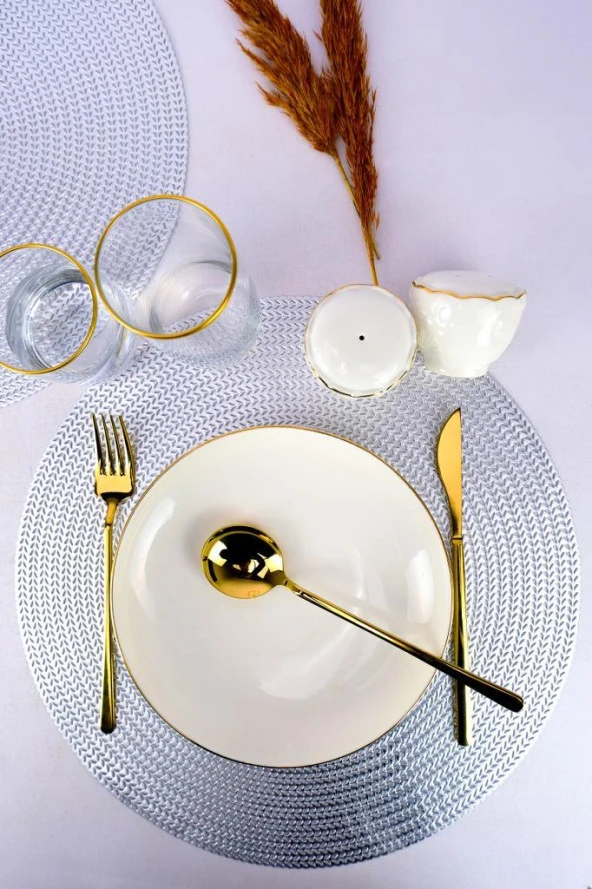 Digithome 6’lı Amerikan Servisi Supla Yuvarlak Gümüş – ACR-004 C320.33 - 2