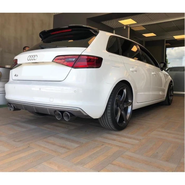 Audi A3 Hatchback için Spoiler 2014-2018 (Piano Black) Drs 4X4 Tunıng - 1