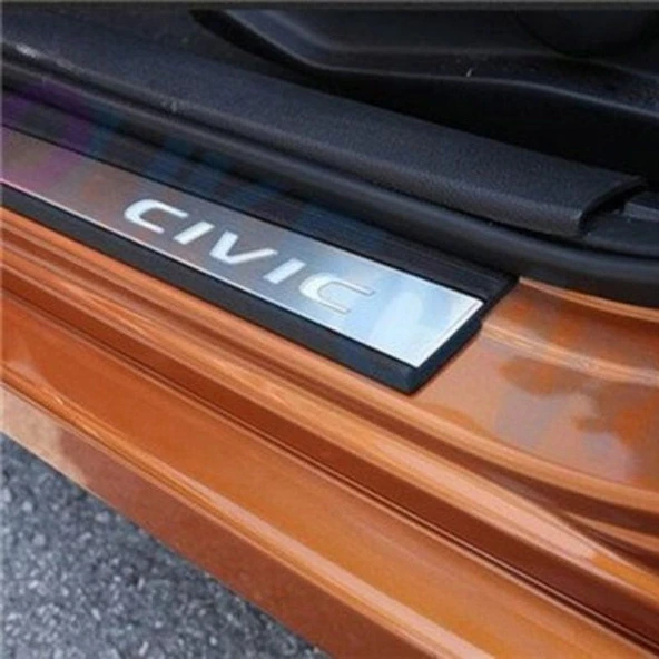 Honda Civic -2016 için Işıklı Kapı Eşiği (Beyaz) - 3