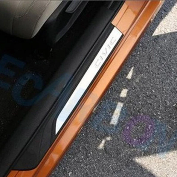 Honda Civic -2016 için Işıklı Kapı Eşiği (Beyaz) - 4