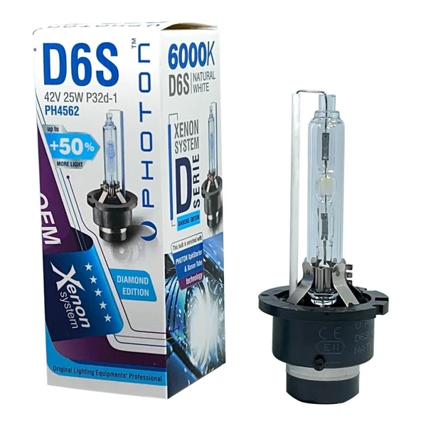 D6S 6000K Uyumlu 0,5 Fazla Işık Oem Ampul - Resim 2
