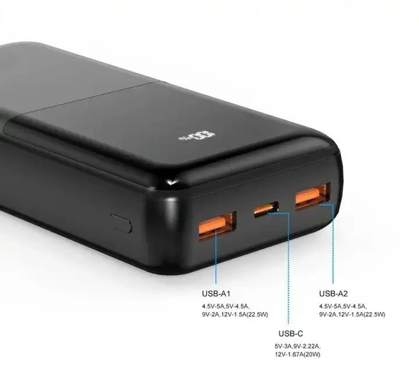 Tonex PD-10 10.000Mah Powerbank 3A PD 22.5W  Hızlı Şarj - Resim 4