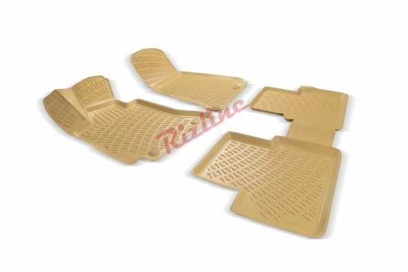 Rizline Kia Ceed için 2012-2018 Bej 3D Havuzlu Paspas - Resim 3