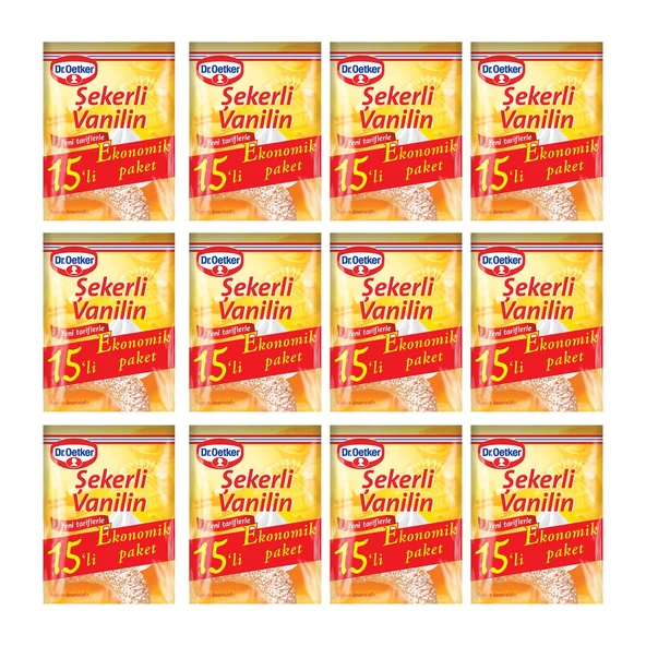 Dr. Oetker Şekerli Vanilin 15li 75 gr x 12 Paket