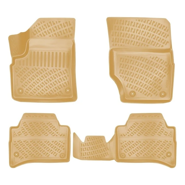 Honda City 2002-2008 için 3D Havuzlu Bej Paspas Seti