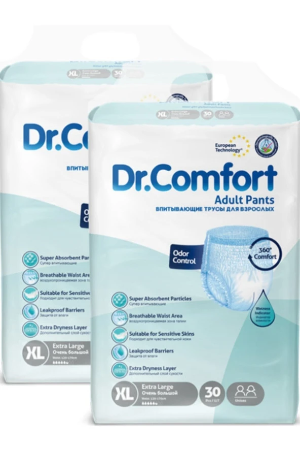 Dr.Comfort Emici Külot Hasta Bezi 30lu Xlarge X 2 Paket (60 Adet)