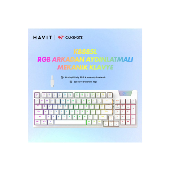 Havit Gamenote KB885L Rgb Backlit Gaming Mekanik Klavye - 3