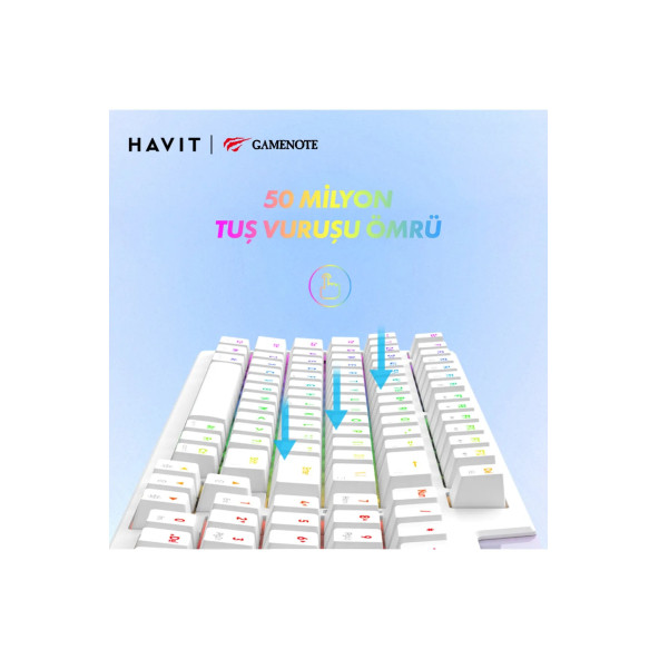 Havit Gamenote KB885L Rgb Backlit Gaming Mekanik Klavye - 4