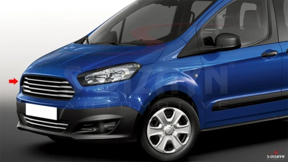 Ford Courier Krom için Ön Panjur 4 Parça. Orj Model 2014-2017