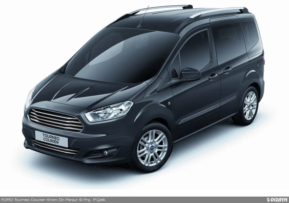 Ford Courier Krom için Ön Panjur Seti 6 Parça Orj. Model 2014-2017
