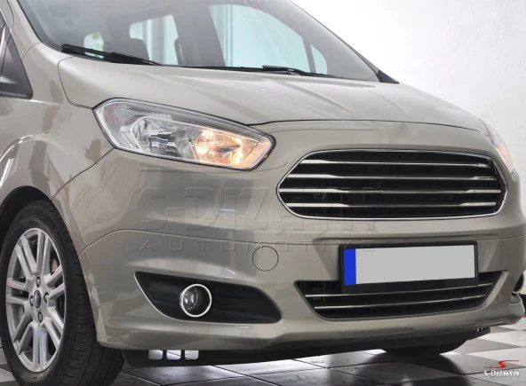 Ford Courier Krom için Ön Tampon Çıta 2 Parça 2014-2017 - 2