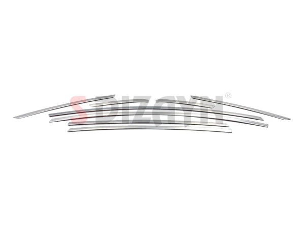 Ford Fiesta Krom için Cam Üst Çıtası 8 Parça 2009-2017 - Resim 2