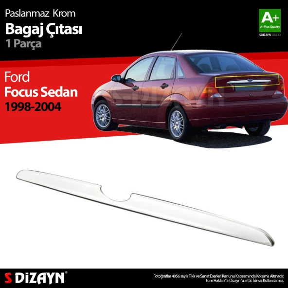 Ford Focus 1 için Sedan Krom Bagaj Çıtası 1998-2005