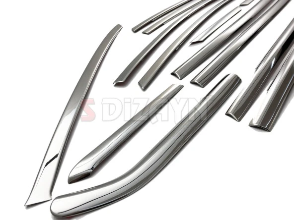 Ford Focus 3 için Sedan Krom Cam Çerçevesi 16 Parça 2011-2018 - Resim 3