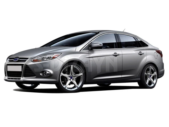 Ford Focus 3 için Sedan Krom Cam Çerçevesi 16 Parça 2011-2018 - Resim 4