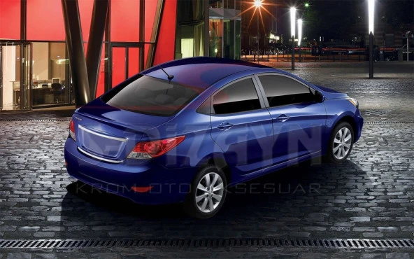 Hyundai Accent Blue için Krom Bagaj Alt Çıta 2011 Üzeri - Resim 2