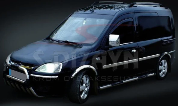 Opel Combo C için Krom Yan Kapı Çıtası 4 Parça 2001-2011