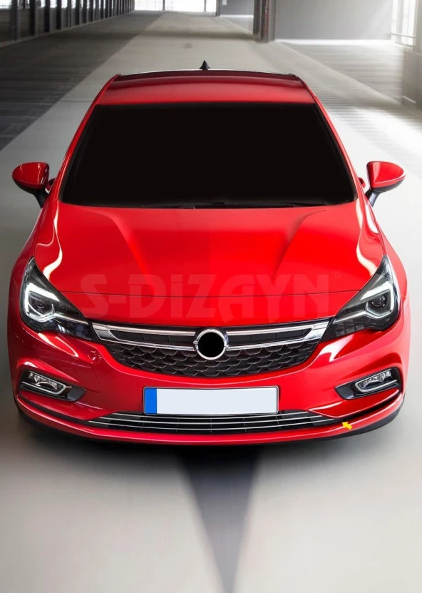 Opel Astra K için Hatchback Krom Ön Tampon Alt Çıtası 3 Parça 2015 Üzeri (Sensörsüz) - Resim 4