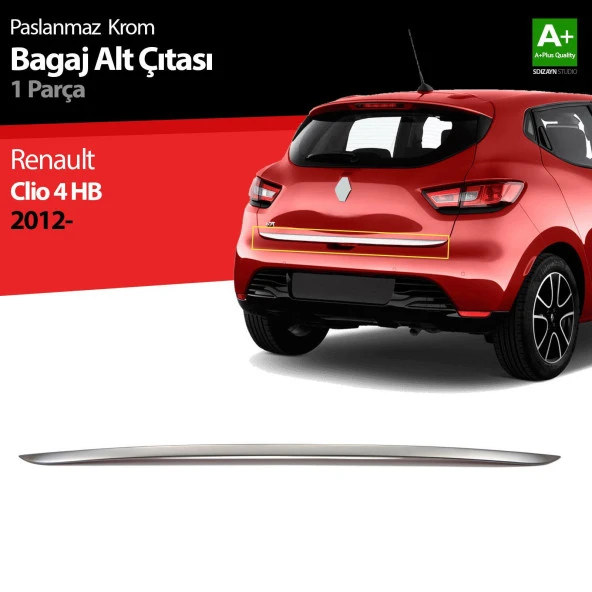 Renault Clio 4 için Hatchback Krom Bagaj Alt Çıtası 2012 Üzeri