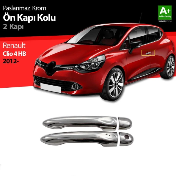 Renault Clio 4 için Hatchback Krom Ön Kapı Kolu 2 Kapı 2012 Üzeri ürün görseli