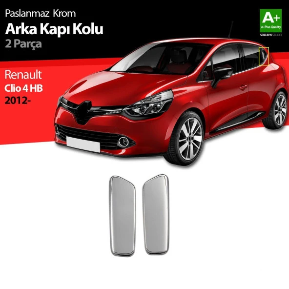 Renault Clio Uyumlu 4 Hatchback Krom Arka Kapı Kolu 2 Parça. 2012 Üzeri