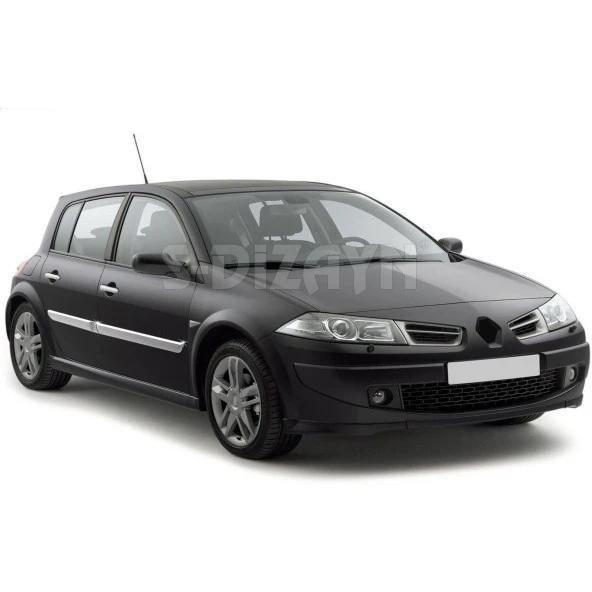 Renault Megane 2 için Krom Yan Kapı Çıtası 4 Parça 2006-2010